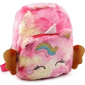 Dětský batoh Dětský batoh jednorožec plyšový 28x32 cm Varianta: 2 růžová světlá multikolor, Balení: 1 ks