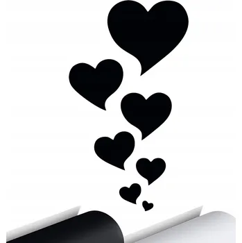 Samolepicí dekorace na vozidlo NÁLEPKA na auto SRDCE SRDÍČKA HEARTS 15x8,5 cm