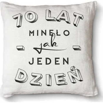 Polštář Polštář na zip Premium 40x40 - 70 let uběhlo jako jeden den