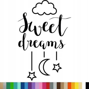 Samolepící dekorace Samolepka na stěnu Dekor SWEET DREAMS 45x68