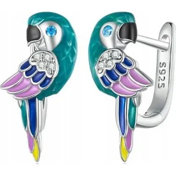 Náušnice Stříbrné náušnice Simply Me modré zirkon Ag 925 hmyz puzetky