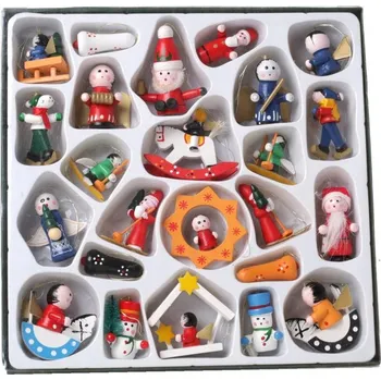 Vánoční dekorace Utěšující dřeváky. SADA VÁNOČNÍ BAŇKY pro děti na vánoční stromeček Z5