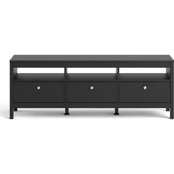 Televizní stolek Černý TV stolek 151x54 cm Madrid – Tvilum ID_1441089