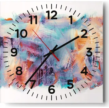 Hodiny Nástěnné hodiny do obýváku 40x40 Minimalistické Tiché Hodiny na skle Bez hlučnosti