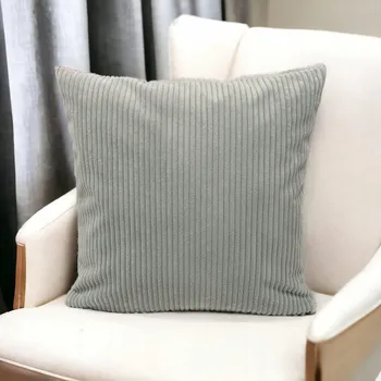 Polštář Šedý dekorativní povlak na polštář s proužky 30x30