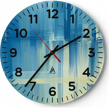 Hodiny Kuchyňské nástěnné hodiny 30x30 Abstrakce Moderní skleněné hodiny Tiché