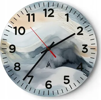 Hodiny Kuchyňské nástěnné hodiny 30x30 Moderní umělecké skleněné hodiny do obýváku Tiché