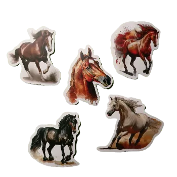 samolepka Samolepky - malovaní koně VII (sada 5 ks)