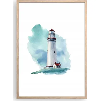 Obraz Plakát v rámu světlý dub do obýváku ložnice 50x70 lucerna moderní obraz