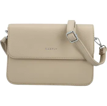 Stylová dámská koženková crossbody kabelka MaxFly Hanele, béžová