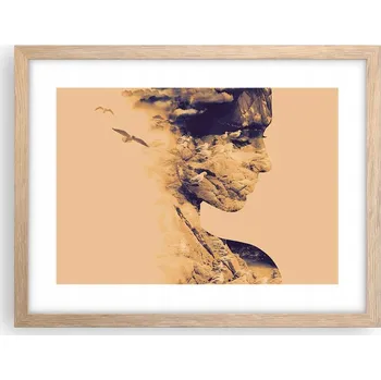Obraz Obraz plakát v rámu světlý dub do obýváku 40x30 abstrakce foto na zeď