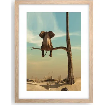 Obraz Obraz plakát v rámu světlý dub do obýváku 30x40 abstrakce plakáty na zeď