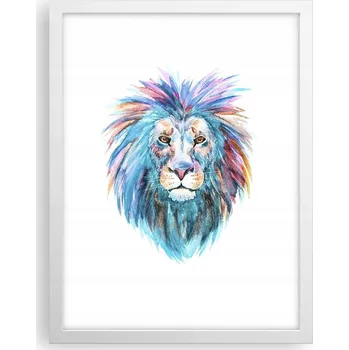 Obraz Obraz plakát v bílém rámu do obýváku 30x40 zvířata plakáty na zeď