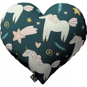 Polštář Yellow Tipi Polštář z lásky v modré barvě