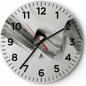 Hodiny Nástěnné hodiny do obýváku 40x40 Minimalismus Kulatý Skleněné hodiny Loft Tiché