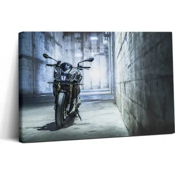 Obraz Foto Obraz na Plátně do Ložnice Rychlá Montáž Motorka Alej Beton 30x20 cm