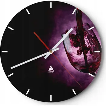 Hodiny Velké nástěnné hodiny 40x40 Skleněné hodiny Sklenice Kulatý Tiché