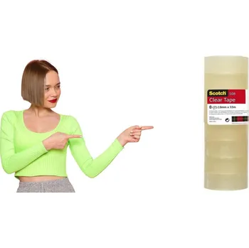 Lepicí páska Scotch® Průhledná páska 508, 19 mm × 33 m, 8 ks