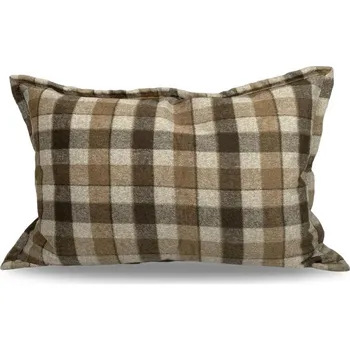 Povlak na polštářek Povlak na polštář s kostkovaným vzorem 40x60 cm, hnědá+béžová+krémová