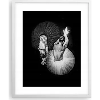 Obraz Obraz plakát na zeď v bílém rámu 40x50 baletka plakáty do obýváku