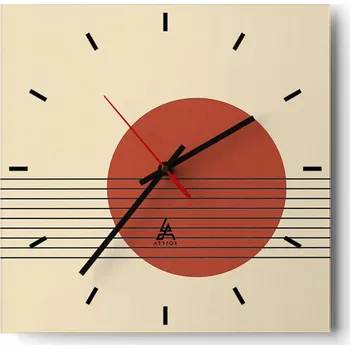 Hodiny Velké nástěnné hodiny 40x40 Abstrakce Skleněné tiché hodiny