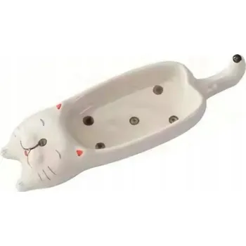 OMÁČNÍK MISKA KERAMICKÁ porcelánová kočička KOČKA na olivový olej omáčka 13 cm