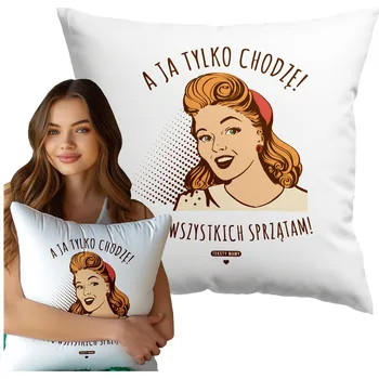 Polštář POLŠTÁŘ VTIPNÝ DÁREK PRO SVÁTEK MATEK BÍLO-ČERNÝ POLŠTÁŘ