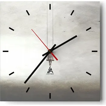 Hodiny Velké nástěnné hodiny 40x40 Abstrakce Skleněné tiché hodiny