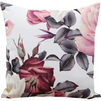 Polštář DEKORAČNÍ POVLEČENÍ NA POLŠTÁŘ 45x45 KVĚTINY MĚKKÉ PŘÍJEMNÉ