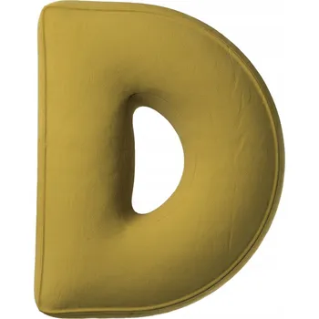 Polštář Žluté Tipi Polštář písmeno D zelené