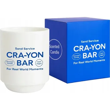 Svíčka VONNÁ SVÍČKA CRA-YON BAR NATURAL V KERAMICKÉM HRNÍČKU 260g