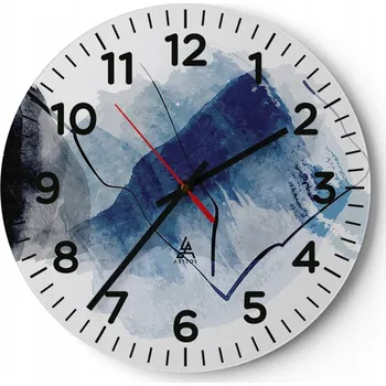 Hodiny Kuchyňské nástěnné hodiny 30x30 Abstrakce Moderní skleněné hodiny Tiché