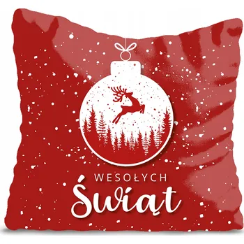 Povlak na dekorativní polštářek Vánoční Dekorační Povlak na Polštář 40x40 Ozdobný do Obýváku