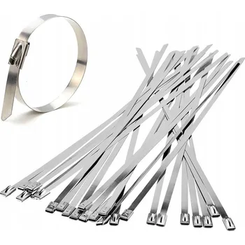 Stahovací páska OCELOVÉ STAHOVACÍ PÁSKY 100ks 4,6x350mm KOVOVÉ STAHOVACÍ PÁSKY NEREZOVÉ