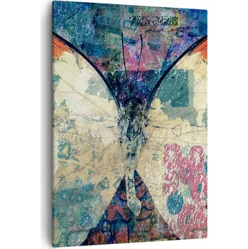 Obraz Obraz na plátně do obývacího pokoje ložnice 50x70 motýl obrazy na zeď canvas