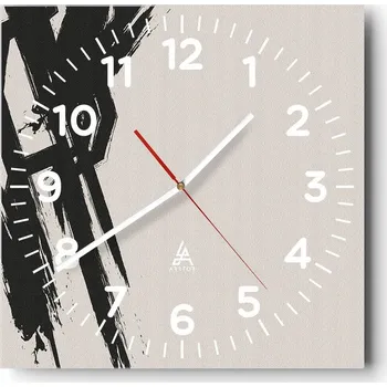 Hodiny Nástěnné hodiny do obýváku 40x40 Minimalistické Tiché Hodiny na skle Bez hlučnosti