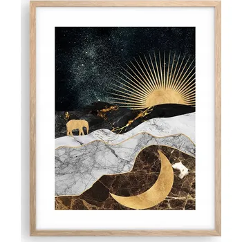 Obraz Obraz plakát v rámu světlý dub 40x50 art deco foto plakáty do obýváku