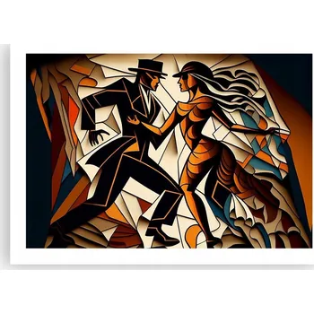 Obraz Plakát bez rámu do obýváku ložnice 70x50 kubismus moderní módní obraz