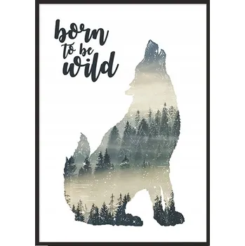 Obraz OBRAZ PLAKÁT V RÁMU 53x73 cm Vlk P658