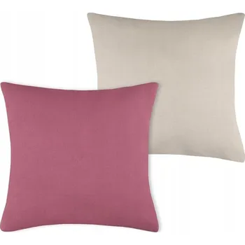 Polštář Polštář DUO 50x50 fialový béžový dekorativní polštář + oboustranná vložka