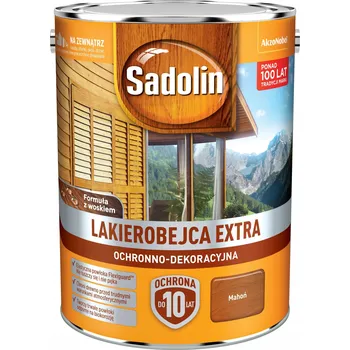 barva a nátěr na dřevo Lazura s obsahem laku Sadolin, rozpouštědlová, 5 l, mahagon