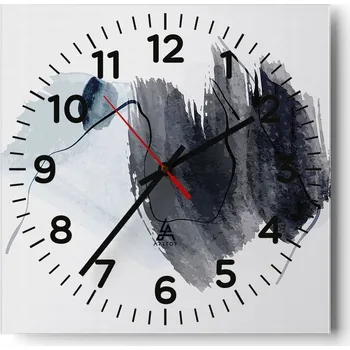 Hodiny Kuchyňské nástěnné hodiny 30x30 Abstrakce Skleněné hodiny do obýváku Moderní Tiché