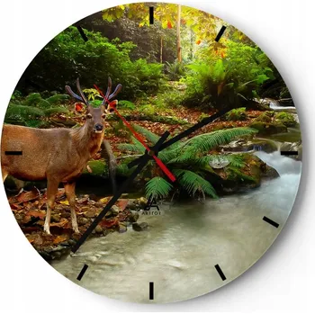 Hodiny Velké nástěnné hodiny 40x40 Krajina Skleněné hodiny Kulatý Tiché