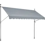 Střešní markýza 120 x 350 cm šedá