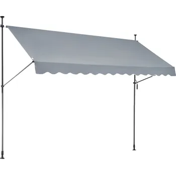 Markýza Střešní markýza 120 x 350 cm šedá