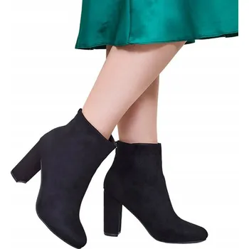 Dámská zimní obuv ČERNÉ DÁMSKÉ KOTNÍKOVÉ BOTY NEZATEPLENÉ STERICA 40