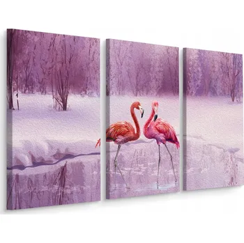 Obraz Obraz Tryptych PLAMEŇÁCI Krajina Malba 3D 60x40