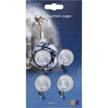 Věšák VENKOVNÍ Háčky Věšáky s přísavkou samolepící bezbarvé 4ks