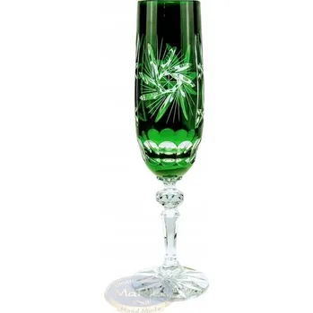 Sklenice Smaragdově zelené křišťálové skleničky na šampaňské 170 ml