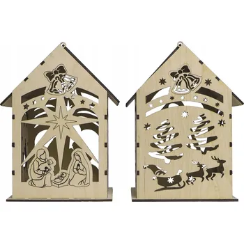 Obraz Adventní lampion na roráty, překližka, LED svíčka